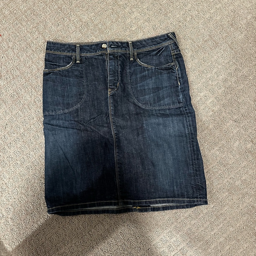 Banana Republic Dark Blue Denim Pencil Skirt